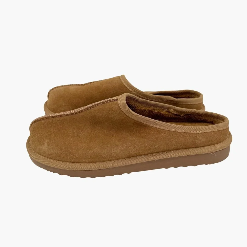 NEW Goodfellow & Co Men's Cruz Genuine Suede Clog Slippers - Size 9